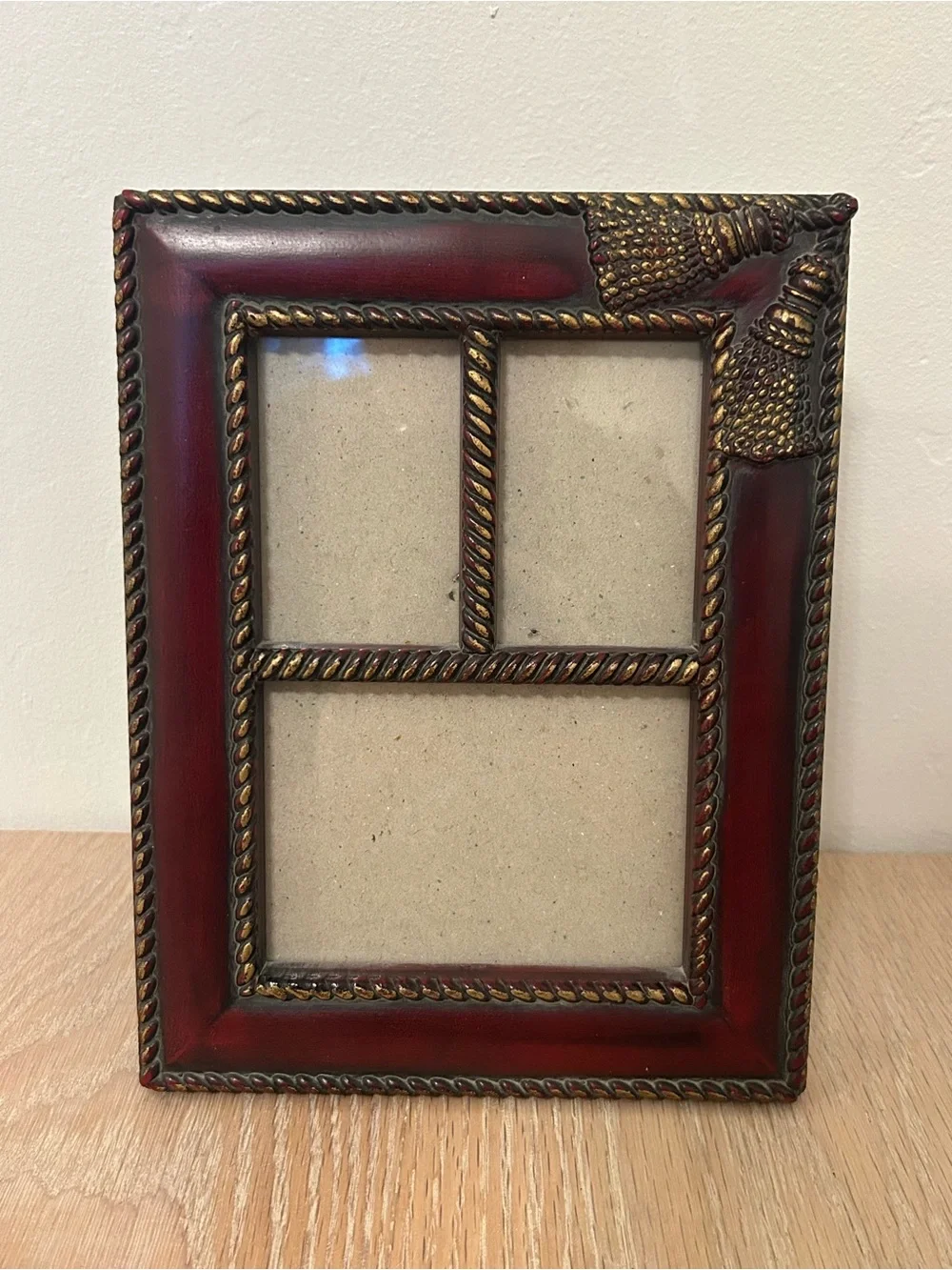 Vintage Sixtress Cherry and Gold Multi-Opening Photo Frame